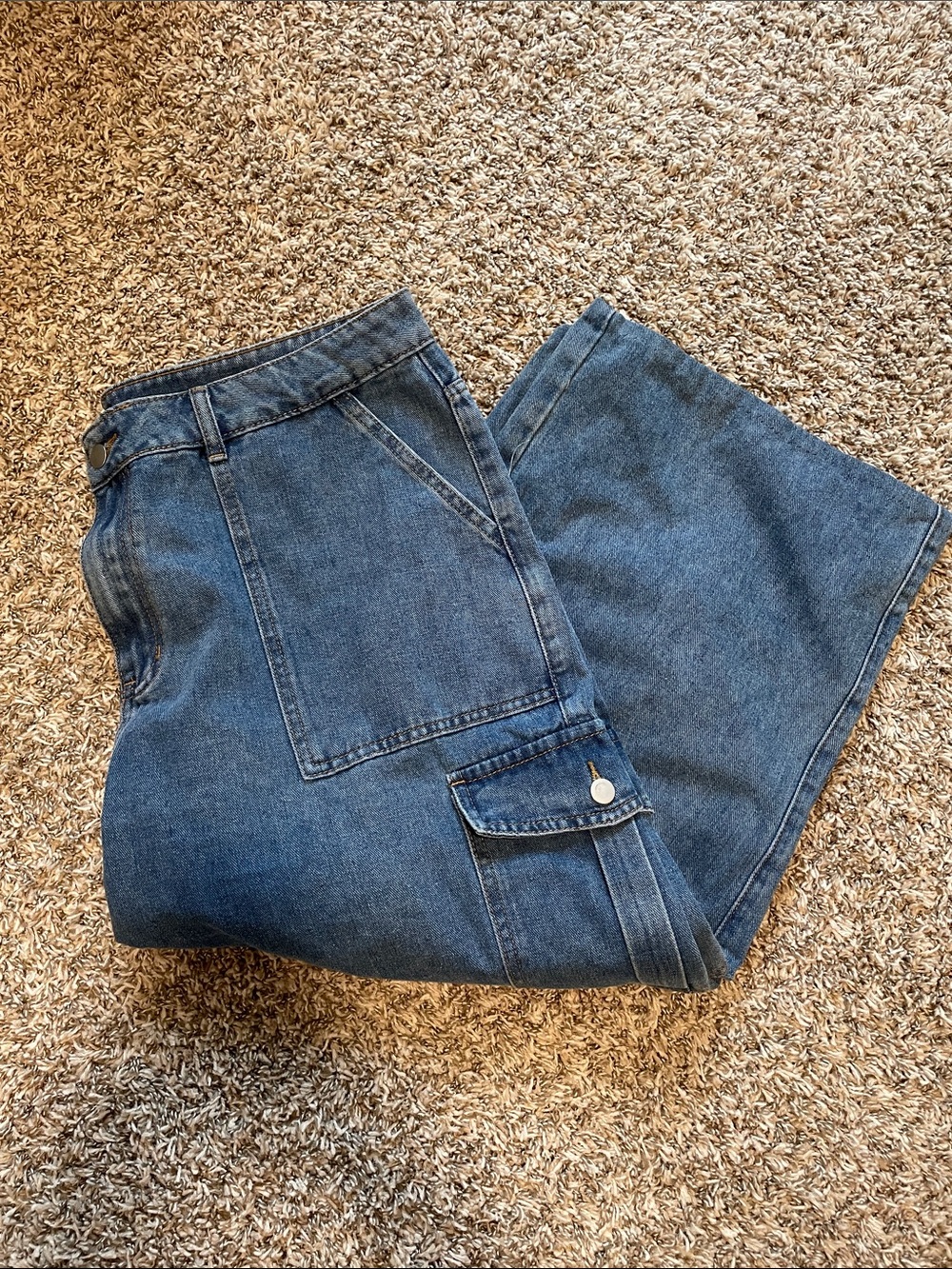 SHEIN Wide Leg Cropped Jeans 3X